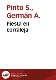 Portada:Fiesta en corraleja