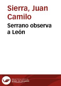 Portada:Serrano observa a León