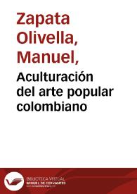 Portada:Aculturación del arte popular colombiano