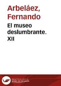 Portada:El museo deslumbrante. XII