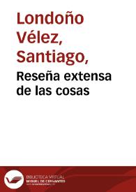 Portada:Reseña extensa de las cosas