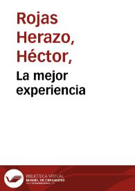 Portada:La mejor experiencia