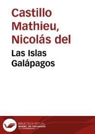 Portada:Las Islas Galápagos