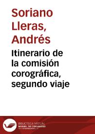 Portada:Itinerario de la comisión corográfica, segundo viaje
