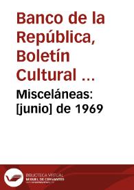 Portada:Misceláneas: [junio] de 1969