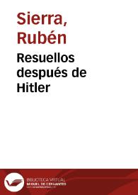 Portada:Resuellos después de Hitler