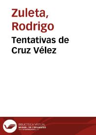 Portada:Tentativas de Cruz Vélez