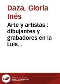 Portada:Arte y artistas : dibujantes y grabadores en la Luis Ángel Arango