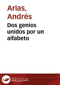 Portada:Dos genios unidos por un alfabeto