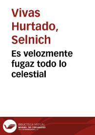 Portada:Es velozmente fugaz todo lo celestial