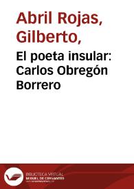 Portada:El poeta insular: Carlos Obregón Borrero