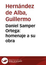 Portada:Daniel Samper Ortega: homenaje a su obra