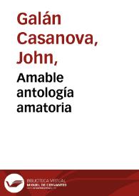 Portada:Amable antología amatoria