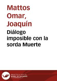 Portada:Diálogo imposible con la sorda Muerte