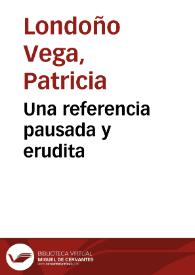 Portada:Una referencia pausada y erudita