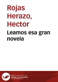 Portada:Leamos esa gran novela