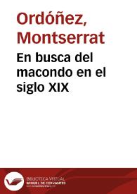 Portada:En busca del macondo en el siglo XIX