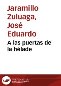 Portada:A las puertas de la hélade