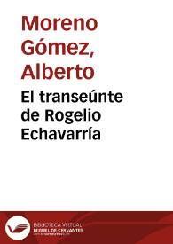 Portada:El transeúnte de Rogelio Echavarría