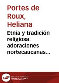 Portada:Etnia y tradición religiosa: adoraciones nortecaucanas del Niño Dios