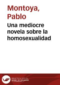 Portada:Una mediocre novela sobre la homosexualidad