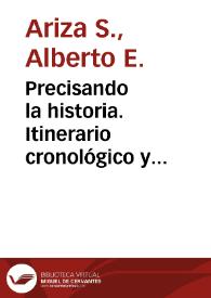 Portada:Precisando la historia. Itinerario cronológico y geográfico de la expedición de Jiménez de Quesada al Reino Chibcha