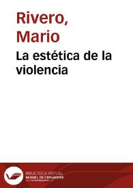 Portada:La estética de la violencia