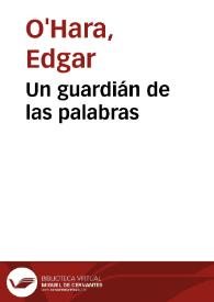 Portada:Un guardián de las palabras