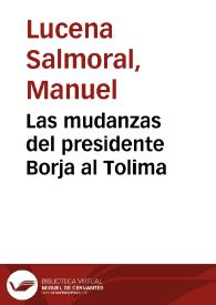 Portada:Las mudanzas del presidente Borja al Tolima
