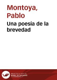 Portada:Una poesía de la brevedad