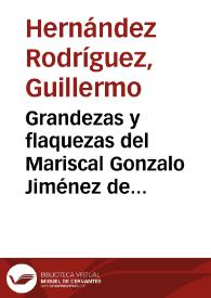 Portada:Grandezas y flaquezas del Mariscal Gonzalo Jiménez de Quesada en la conquista y colonización del pueblo chibcha