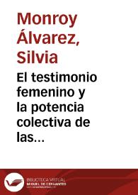 Portada:El testimonio femenino y la potencia colectiva de las narrativas