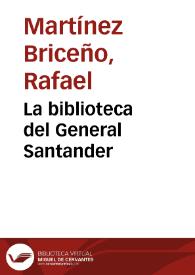 Portada:La biblioteca del General Santander