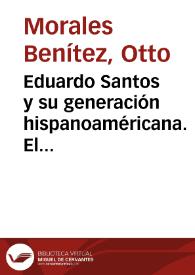 Portada:Eduardo Santos y su generación hispanoaméricana. El pueblo: fuente del idioma