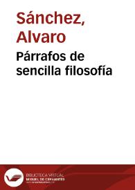 Portada:Párrafos de sencilla filosofía