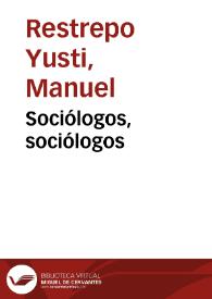 Portada:Sociólogos, sociólogos