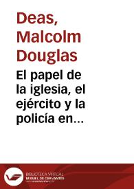 Portada:El papel de la iglesia, el ejército y la policía en las elecciones colombianas entre 1850 y 1930