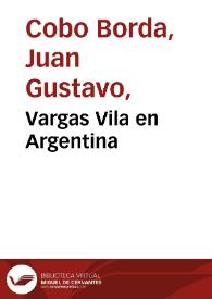 Portada:Vargas Vila en Argentina