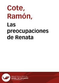 Portada:Las preocupaciones de Renata