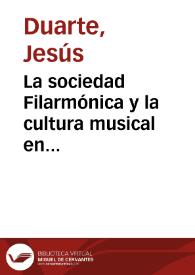 Portada:La sociedad Filarmónica y la cultura musical en Santafé a mediados del siglo XIX