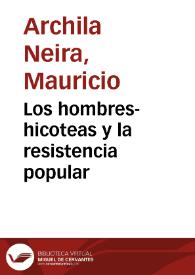 Portada:Los hombres-hicoteas y la resistencia popular