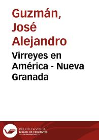 Portada:Virreyes en América - Nueva Granada