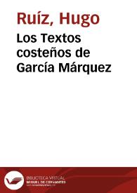 Portada:Los Textos costeños de García Márquez