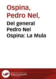 Portada:Del general Pedro Nel Ospina: La Mula