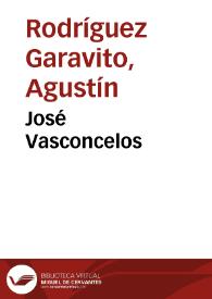 Portada:José Vasconcelos