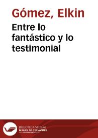 Portada:Entre lo fantástico y lo testimonial