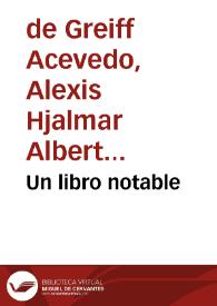 Portada:Un libro notable