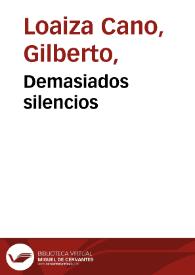 Portada:Demasiados silencios