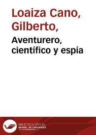 Portada:Aventurero, científico y espía