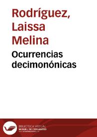 Portada:Ocurrencias decimonónicas